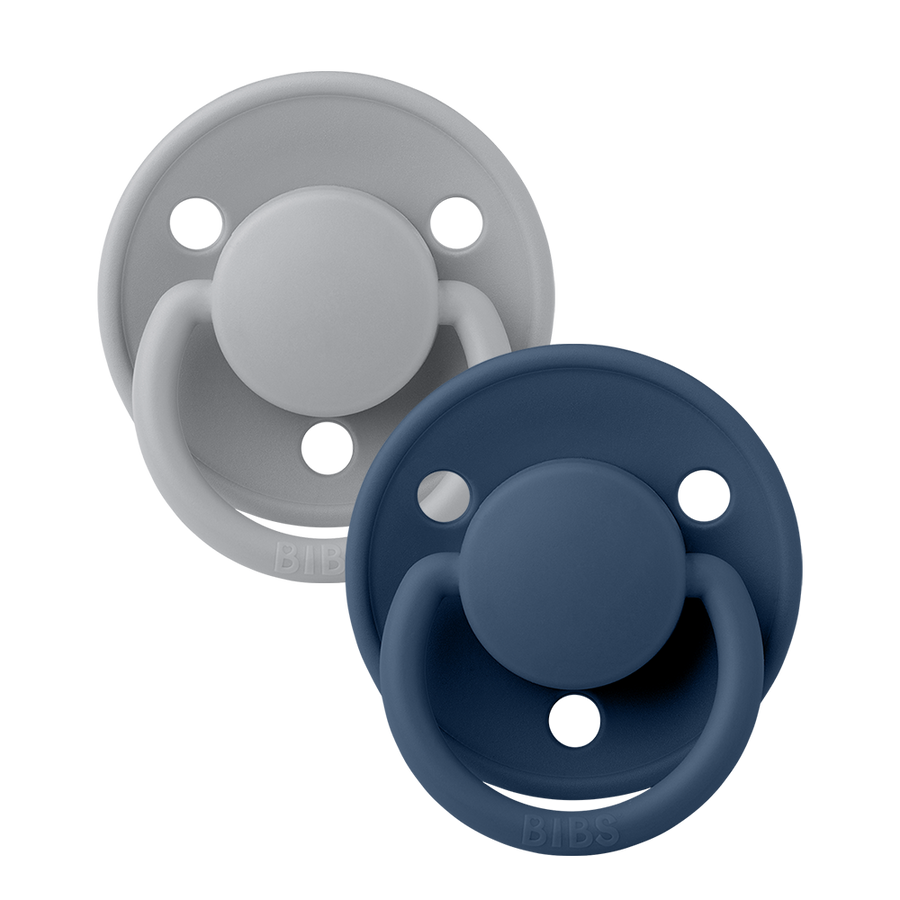 De Lux Pacifiers 2 Pack - Cloud/Steel Blue