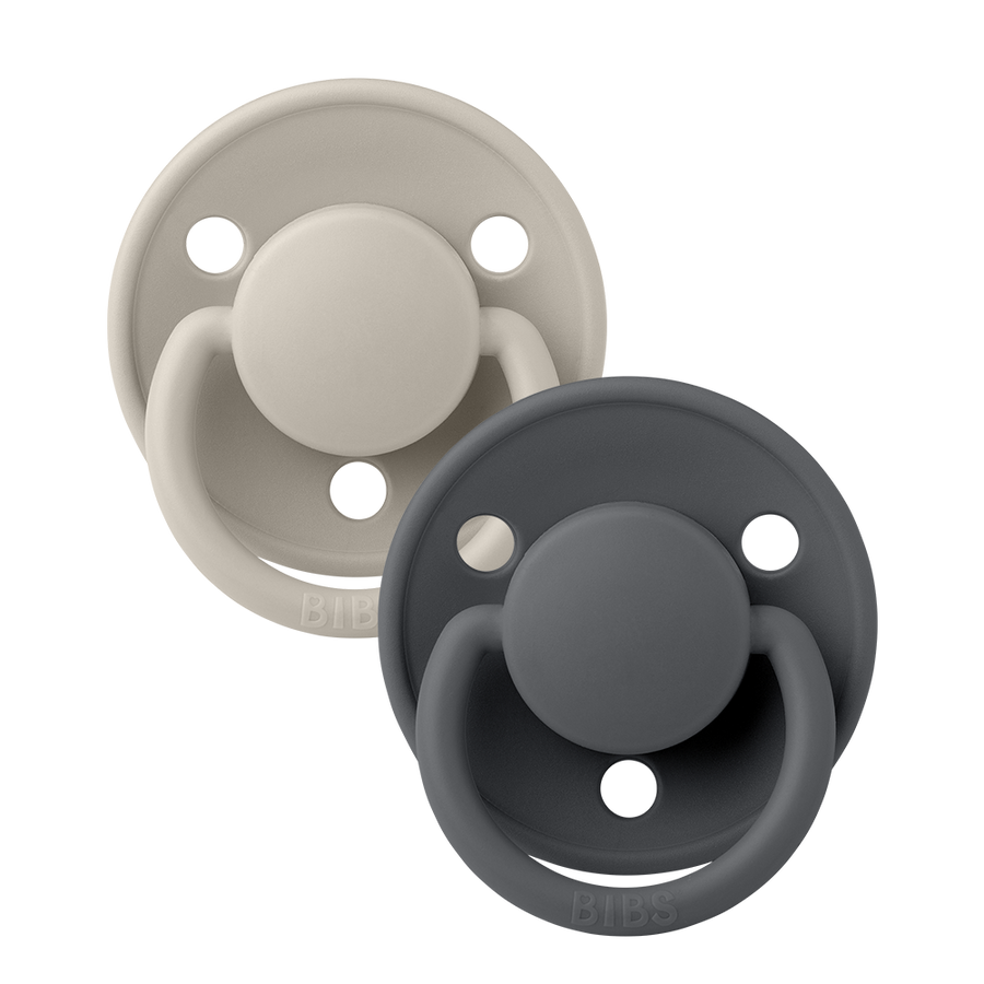 De Lux Pacifiers 2 Pack - Sand/Iron
