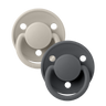 De Lux Pacifiers 2 Pack - Sand/Iron - Bibsworld store US