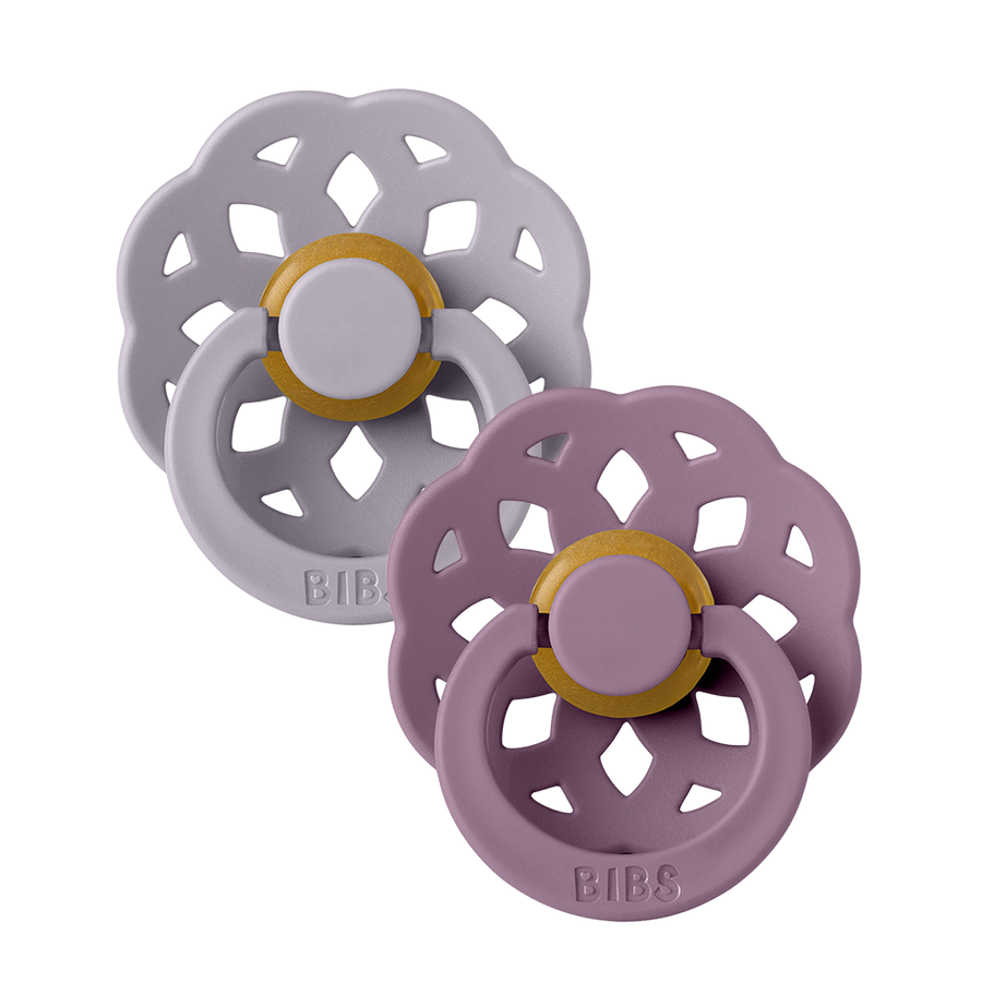 Boheme Pacifiers 2 Pack - Fossil Grey/Mauve