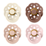 Boheme Pacifiers 4 Pack - Ivory/Blush/Woodchuck/Blossom - Bibsworld store US