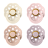 Boheme Pacifiers 4 Pack - Ivory/Blush/Blossom/Dusky Lilac - Bibsworld store US