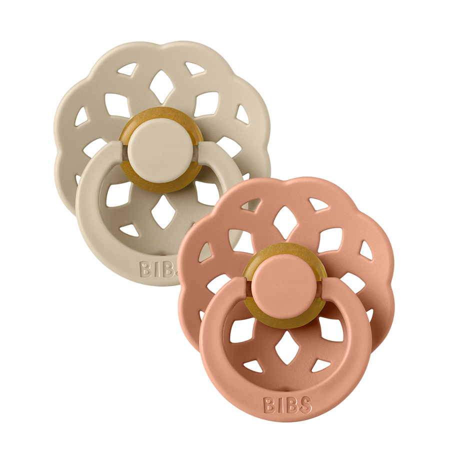Boheme Pacifiers 2 Pack - Vanilla/Peach
