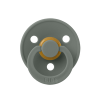 Green round natural rubber latex pacifier