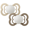 Supreme GLOW Pacifiers 2 Pack - Vanilla /Dark Oak - BIBS