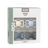 Supreme Pacifiers 4 Pack - Ivory/Baby Blue/Petrol/Iron - Bibsworld store US