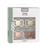 Supreme Pacifiers 4 Pack - Ivory/Vanilla/Blush/Woodchuck - Bibsworld store US