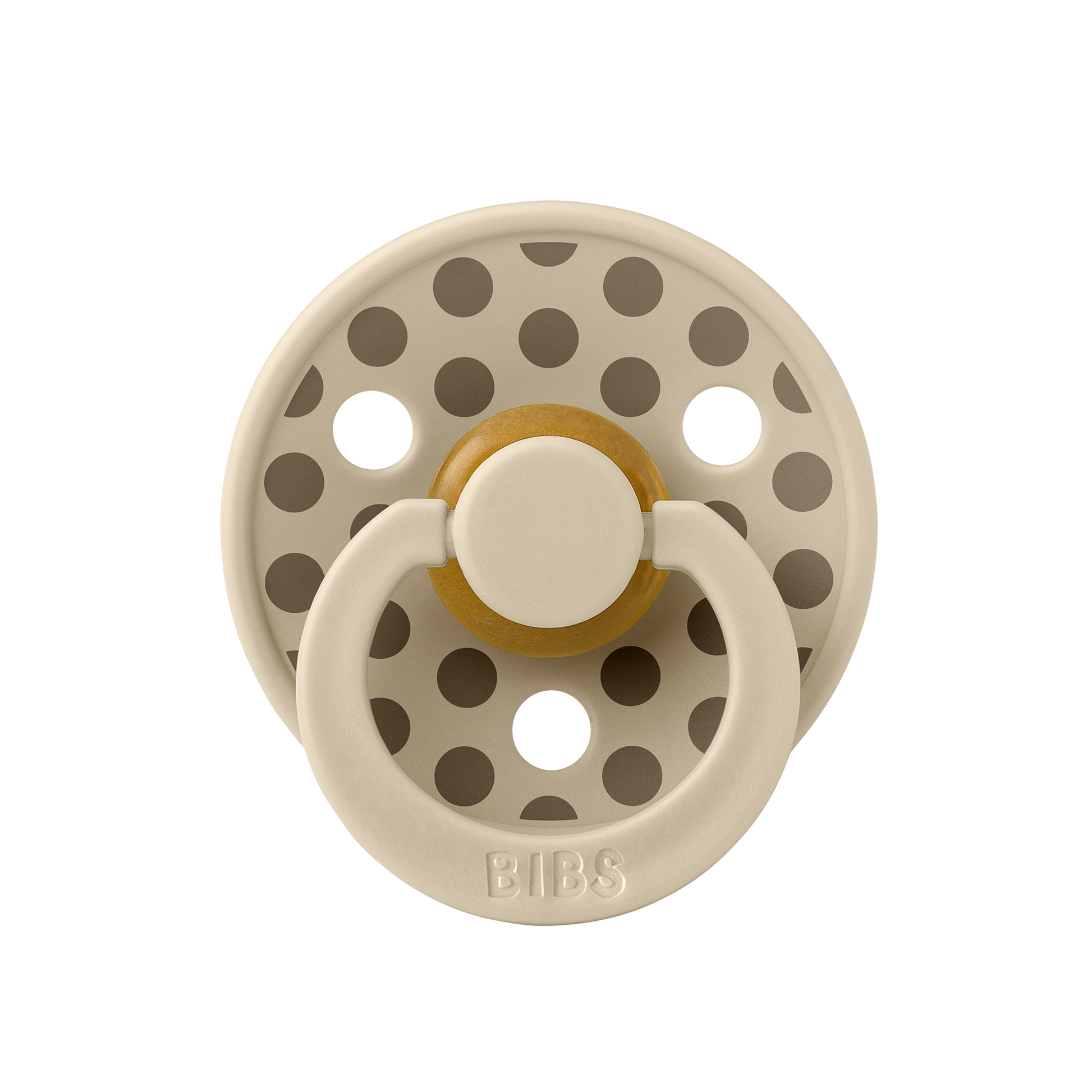 STUDIO Colour Pacifier Polka - Vanilla/Dark Oak