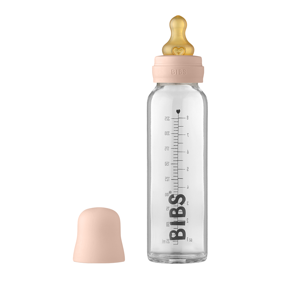 Baby Glass Bottle Complete Set 225ml - Blush