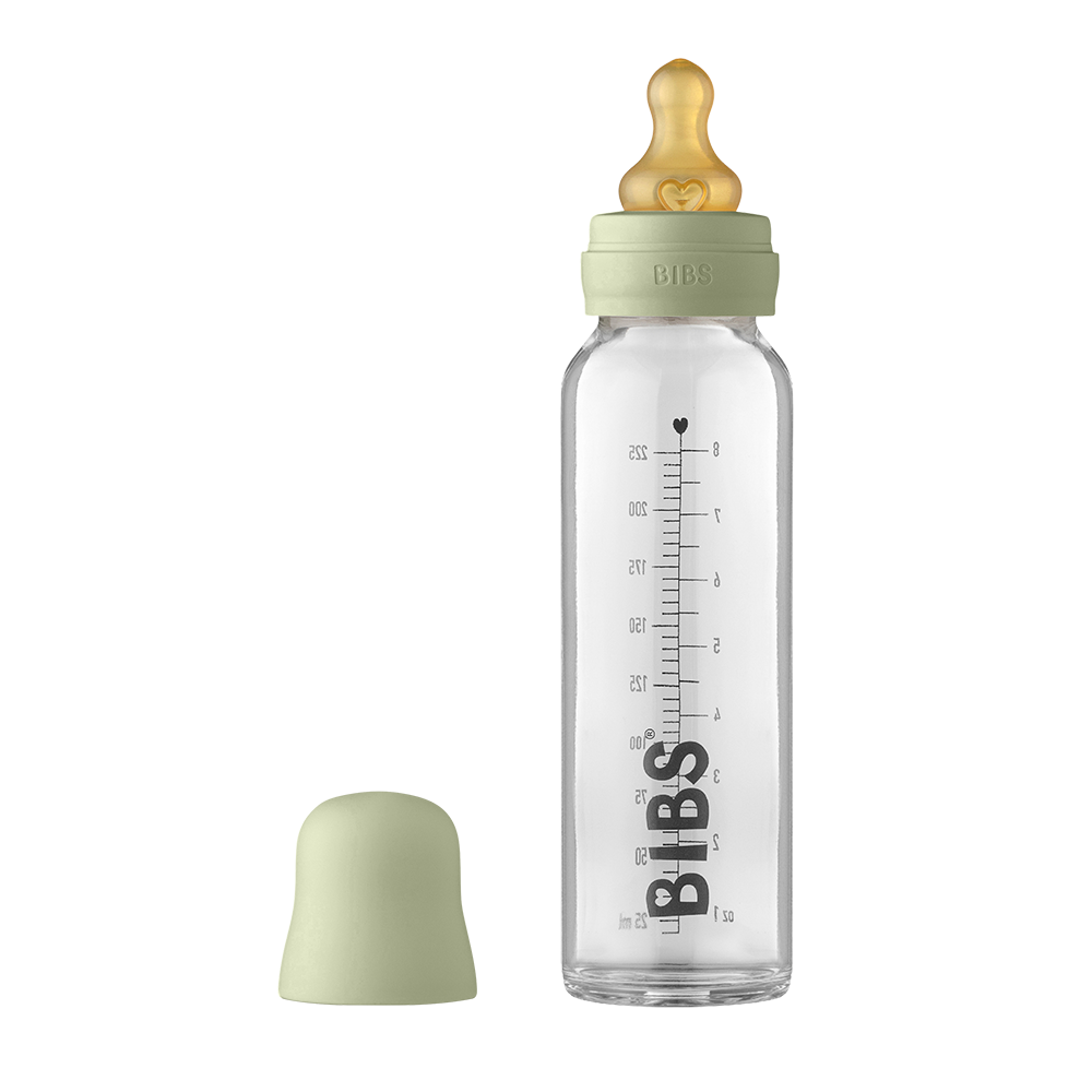 Baby Glass Bottle Complete Set 225ml - Sage