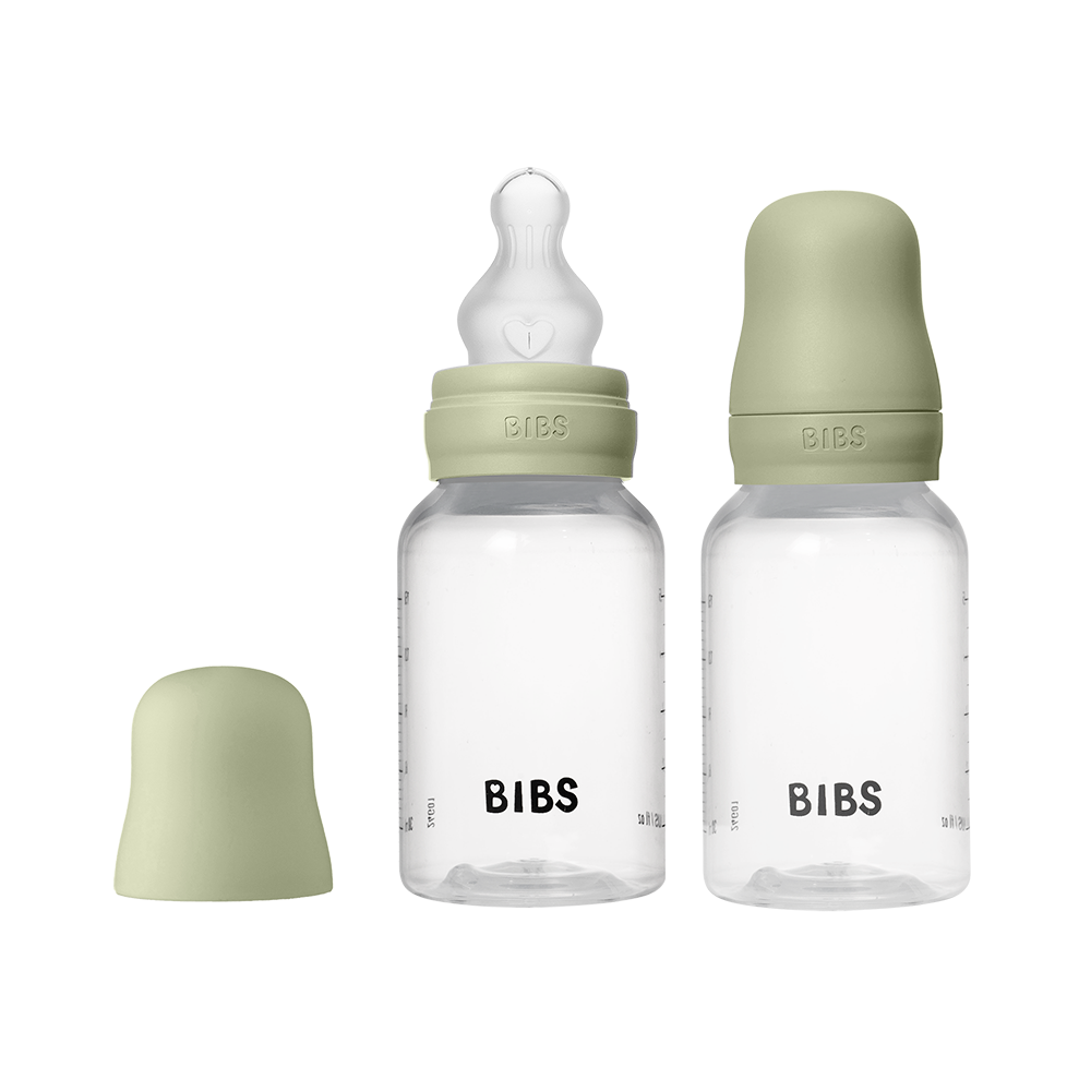 Baby BPA-Free PP Bottle Set 5oz 2 Pack Silicone - Sage