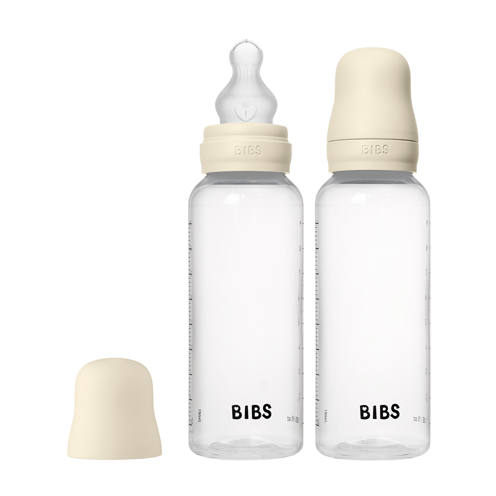 Baby BPA-Free PP Bottle Set 9oz 2 Pack Silicone - Ivory