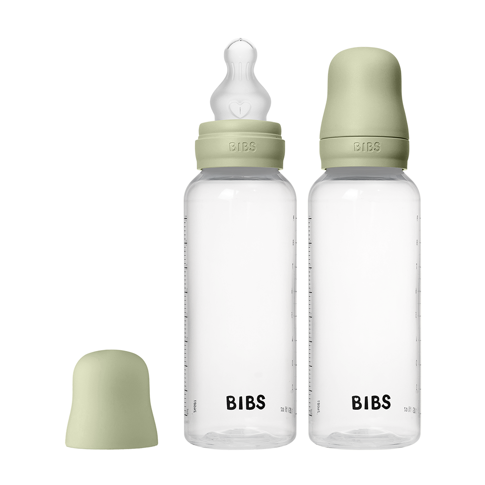 Baby BPA-Free PP Bottle Set 9oz 2 Pack Silicone - Sage
