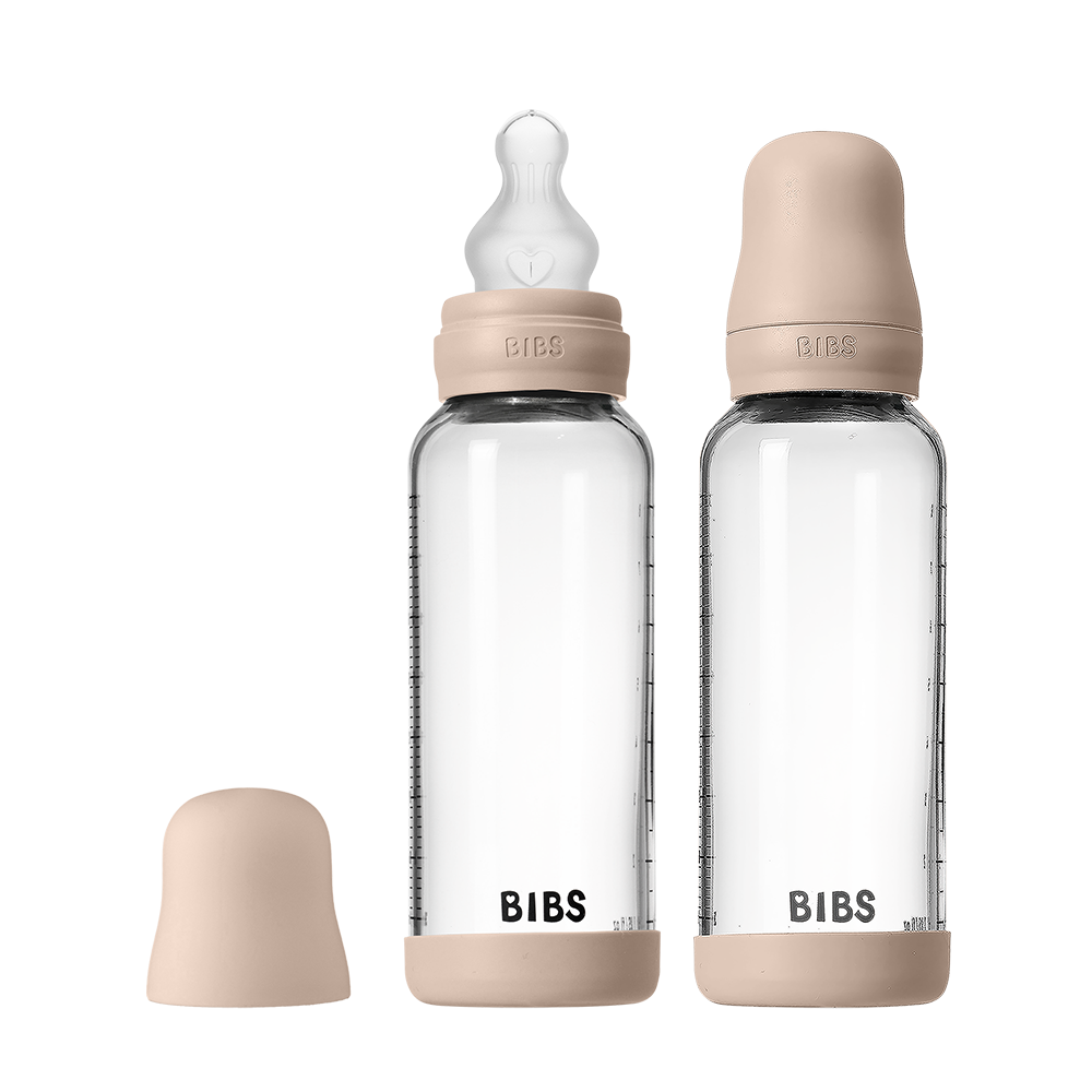 Baby Glass Bottle Set 8oz 2 Pack Silicone - Blush