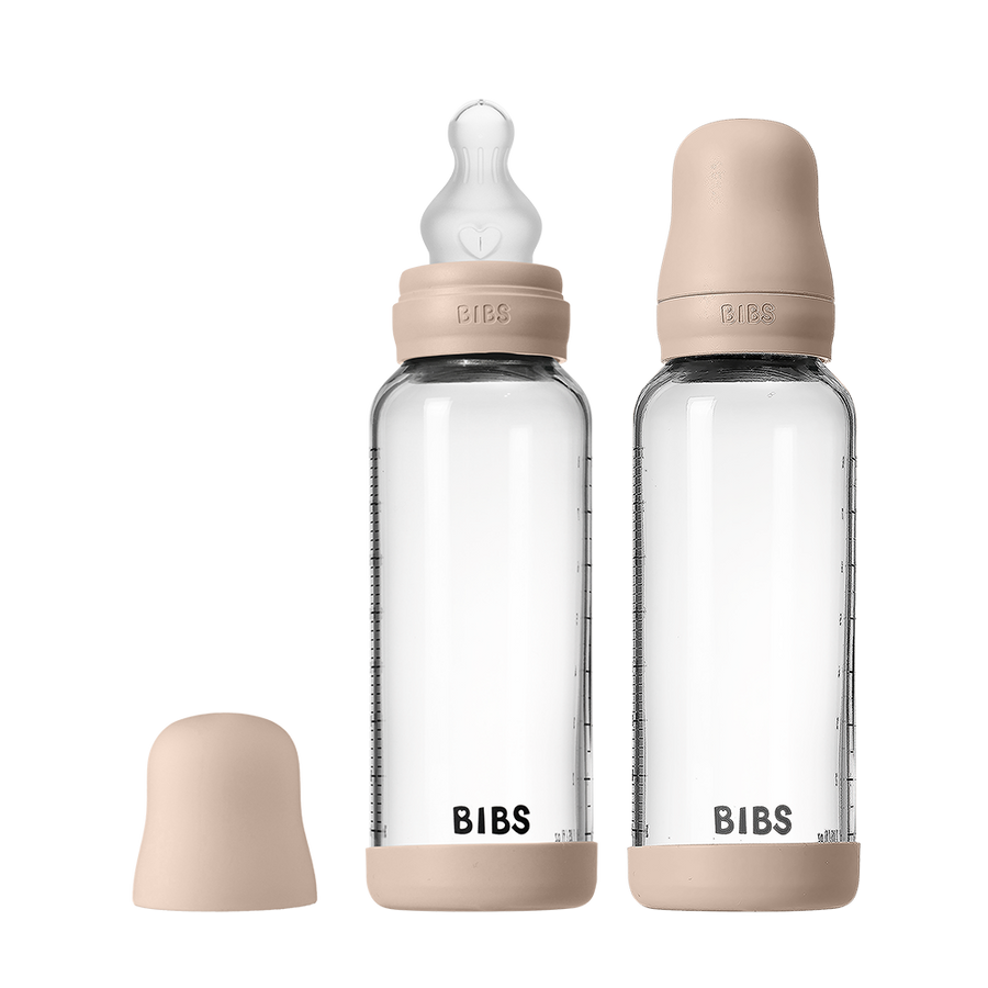 Baby Glass Bottle Set 8oz 2 Pack Silicone - Blush