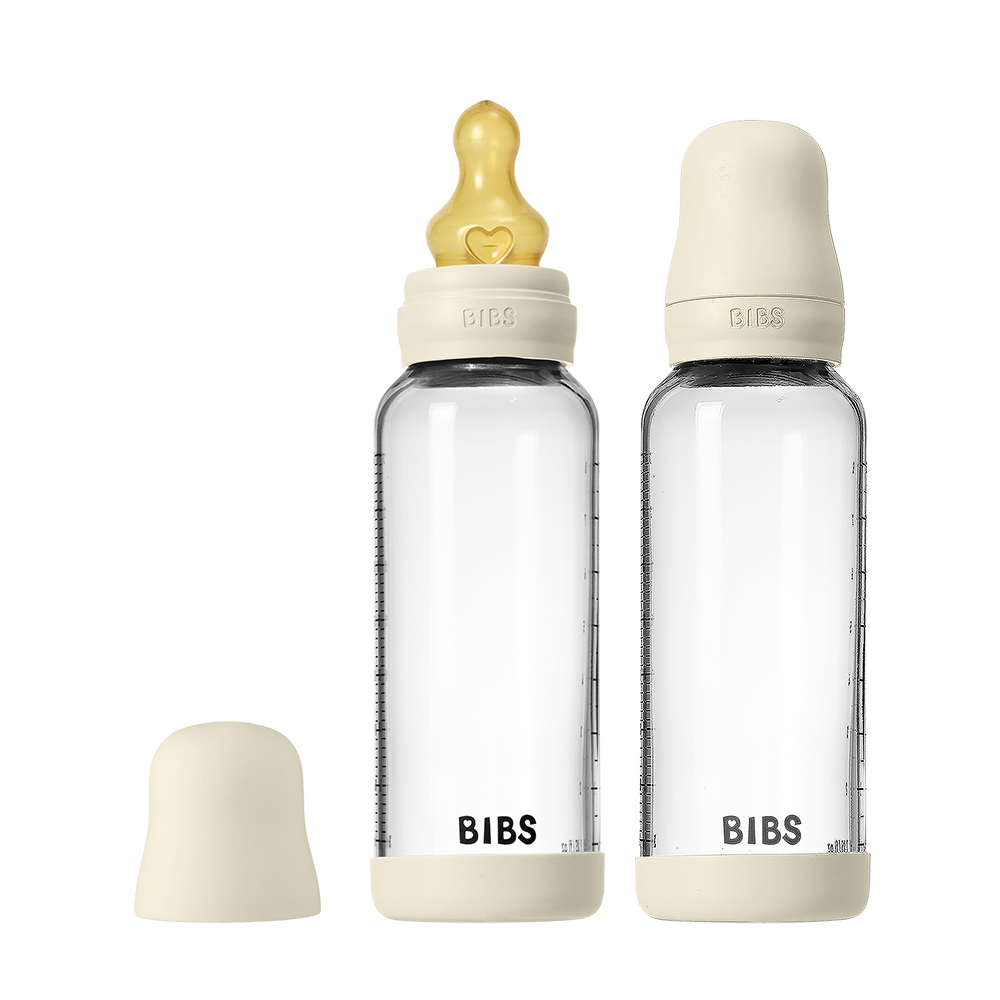 Baby Glass Bottle Set 8oz 2 Pack Latex - Ivory