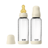 Baby Glass Bottle Set 240ml 2 Pack Latex - Ivory - BIBS