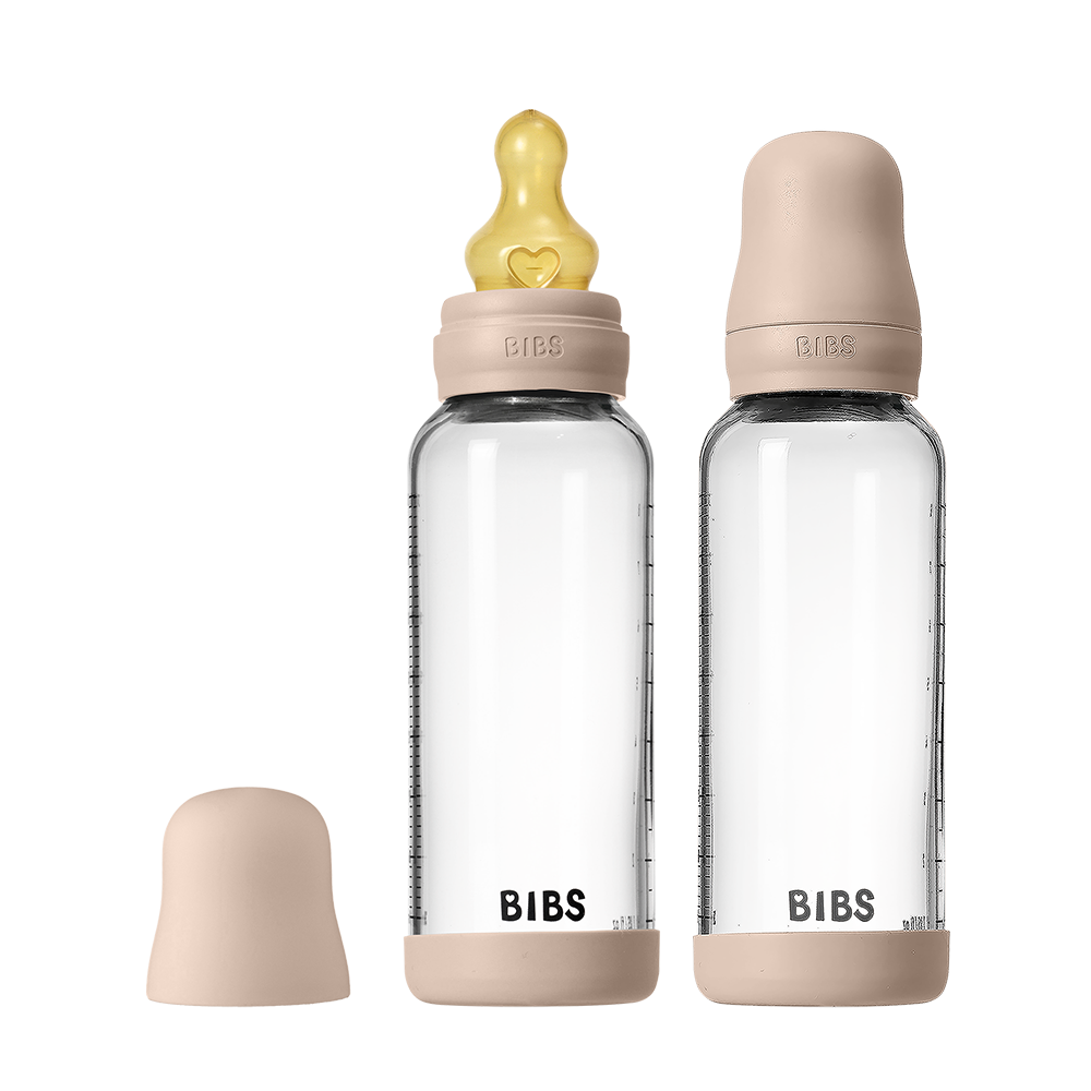 Baby Glass Bottle Set 8oz 2 Pack Latex - Blush