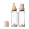 Baby Glass Bottle Set 240ml 2 Pack Latex - Blush - BIBS