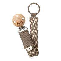 Pacifier Clip - Dark Oak/Vanilla - BIBS