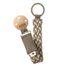 Pacifier Clip - Dark Oak/Vanilla - BIBS