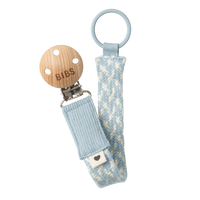 Pacifier Clip - Baby Blue/Ivory - BIBS