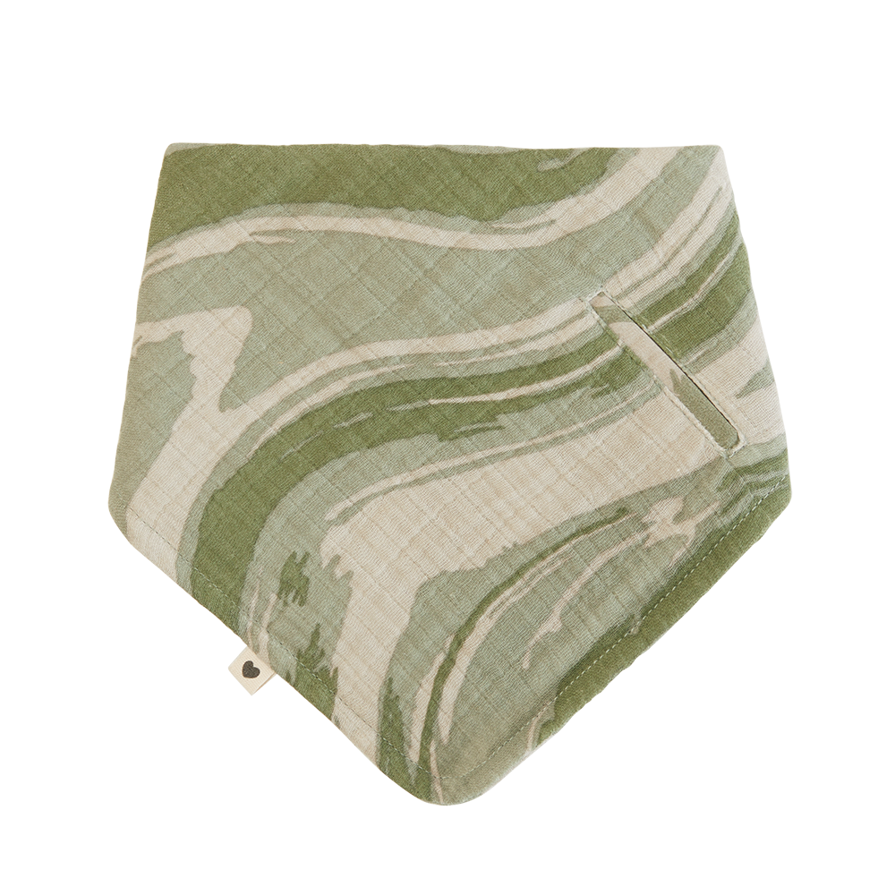Bandana Bib - Tie Dye Camo Green