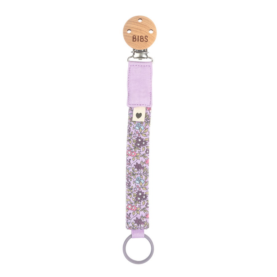 BIBS x LIBERTY Pacifier Clip - Chamomile Lawn Violet Sky