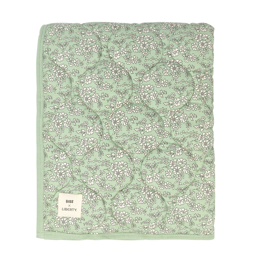 BIBS x LIBERTY Quilted Blanket Capel - Sage