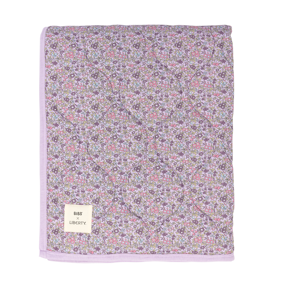 BIBS x LIBERTY Quilted Blanket Chamomile Lawn - Violet Sky
