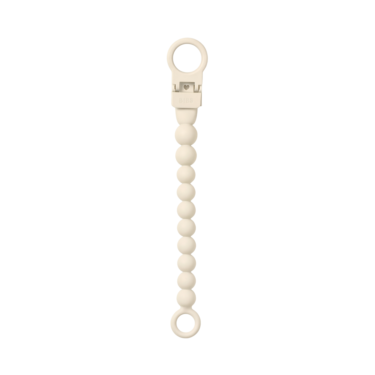 Pacifier Clip Beaded - Ivory