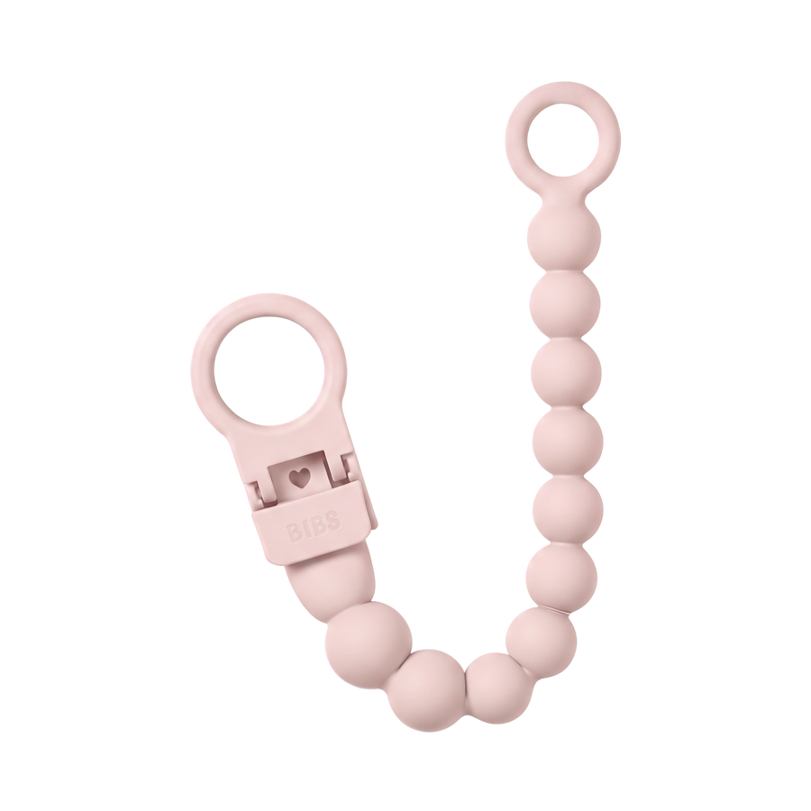 Pacifier Clip Beaded - Petal