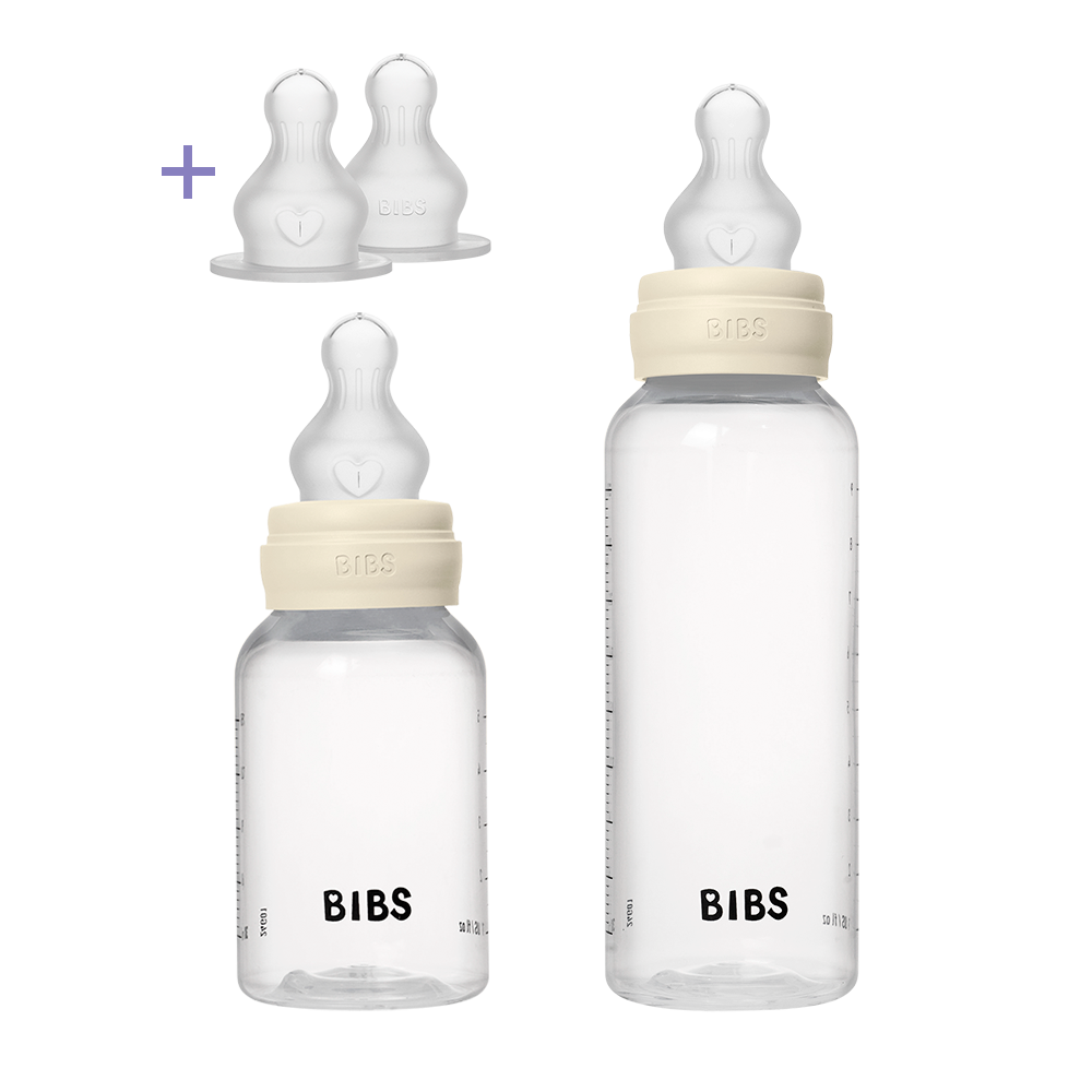 Baby BPA-Free PP Bottle Grow and Flow set 5oz/9oz Silicone - Ivory