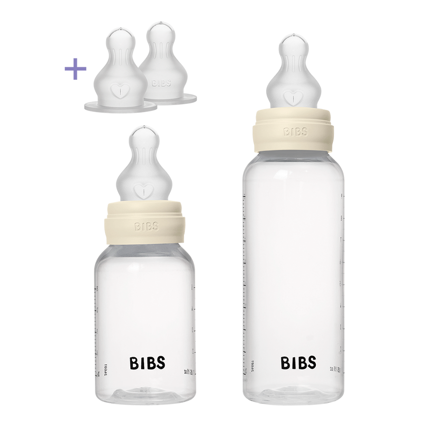 Baby BPA-Free PP Bottle Grow and Flow set 5oz/9oz Silicone - Ivory