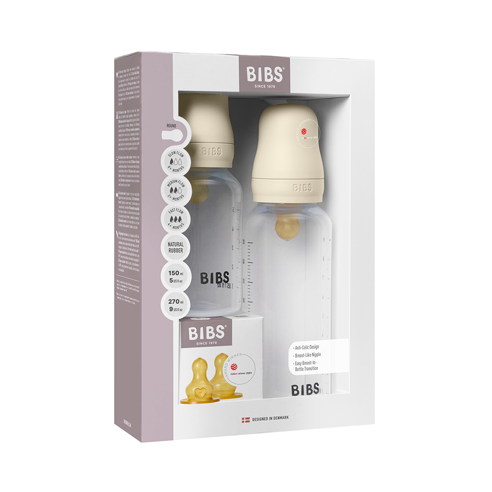 Baby BPA-Free Bottle Grow and Flow set 5oz/9oz Latex - Ivory