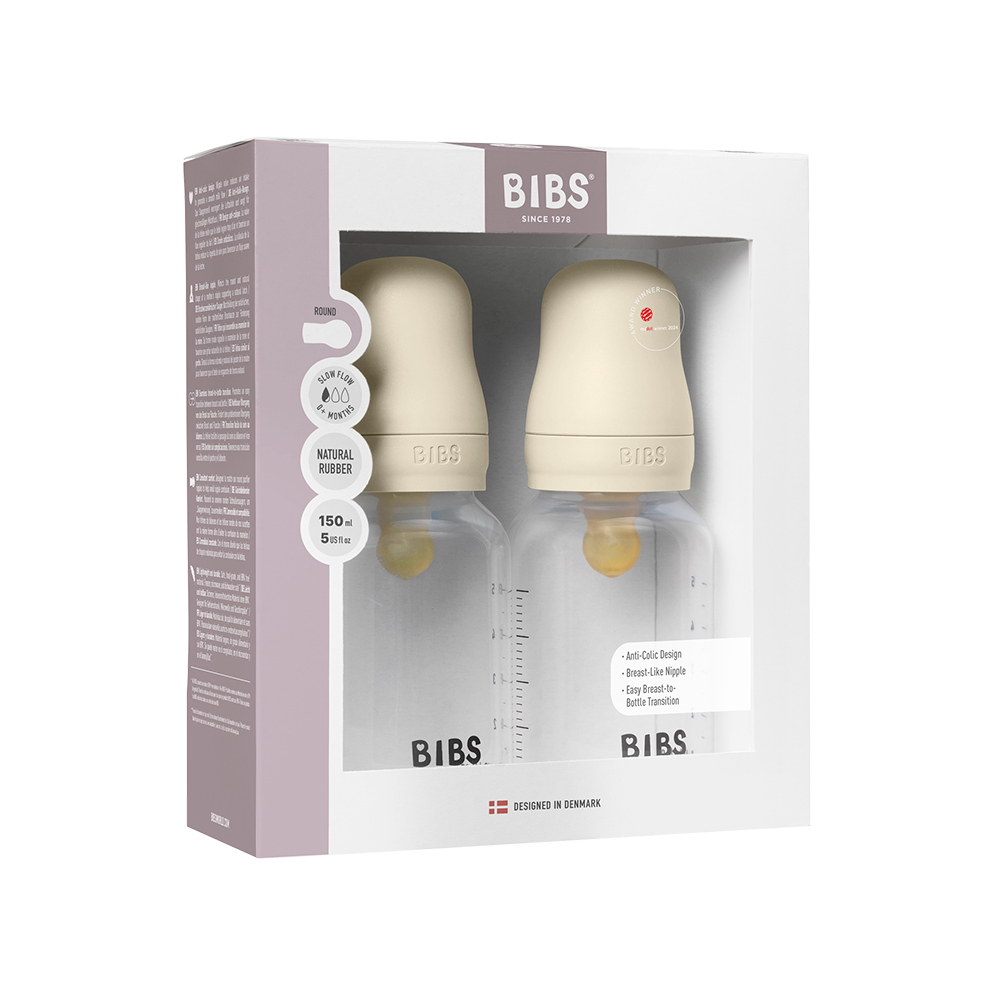 Baby BPA-Free Bottle Complete Set 5oz 2 Pack Latex - Ivory