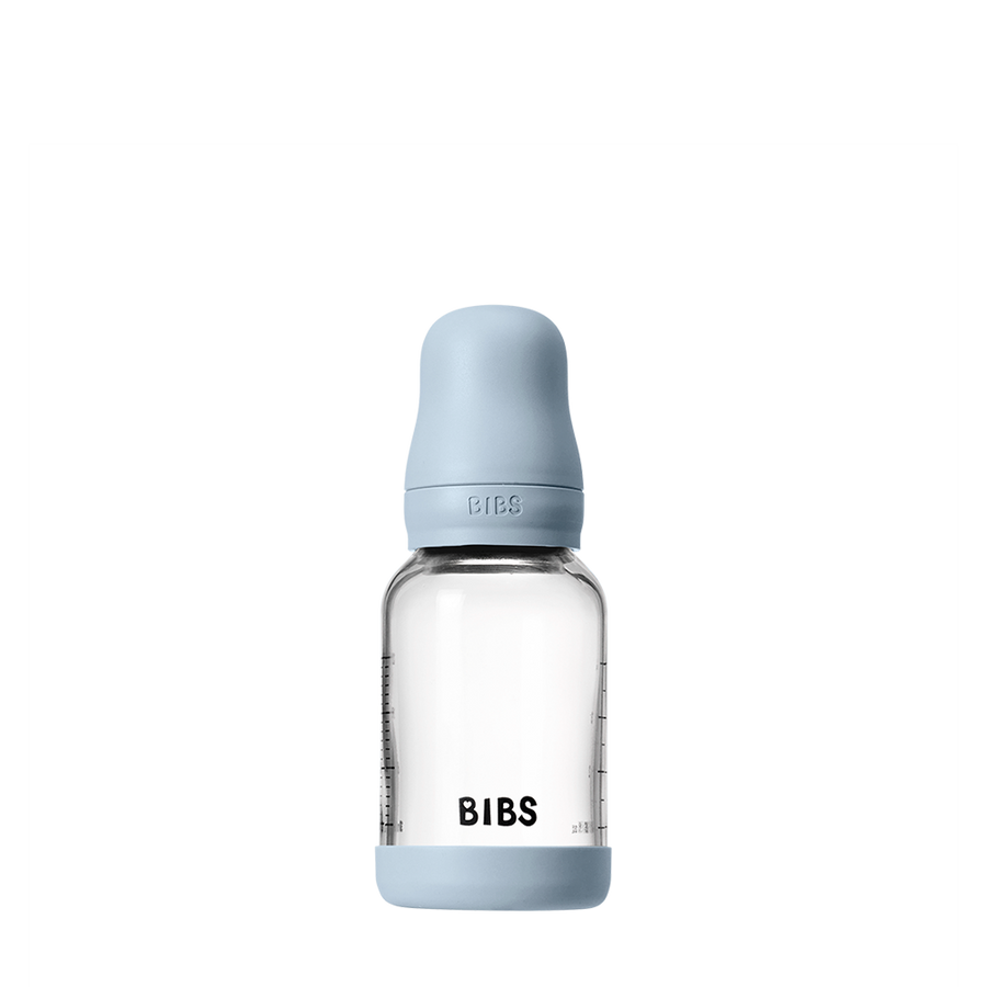 Baby Glass Bottle Set 4oz Latex - Baby Blue