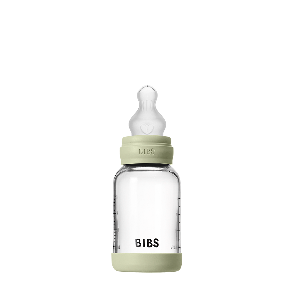 Baby Glass Bottle Set 4oz Silicone - Sage