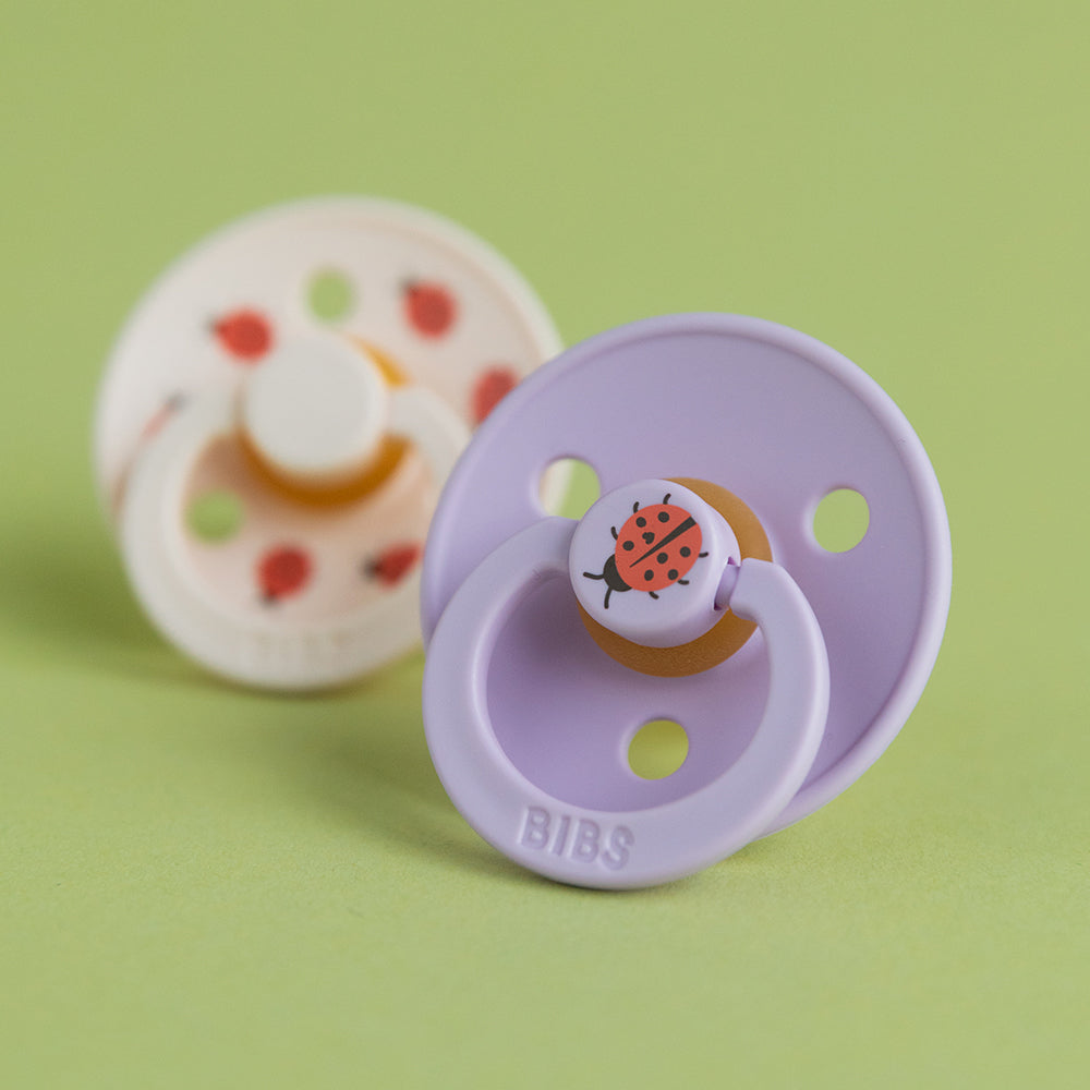 STUDIO Colour Pacifiers 2 Pack Ladybug - Violet Sky/Petal