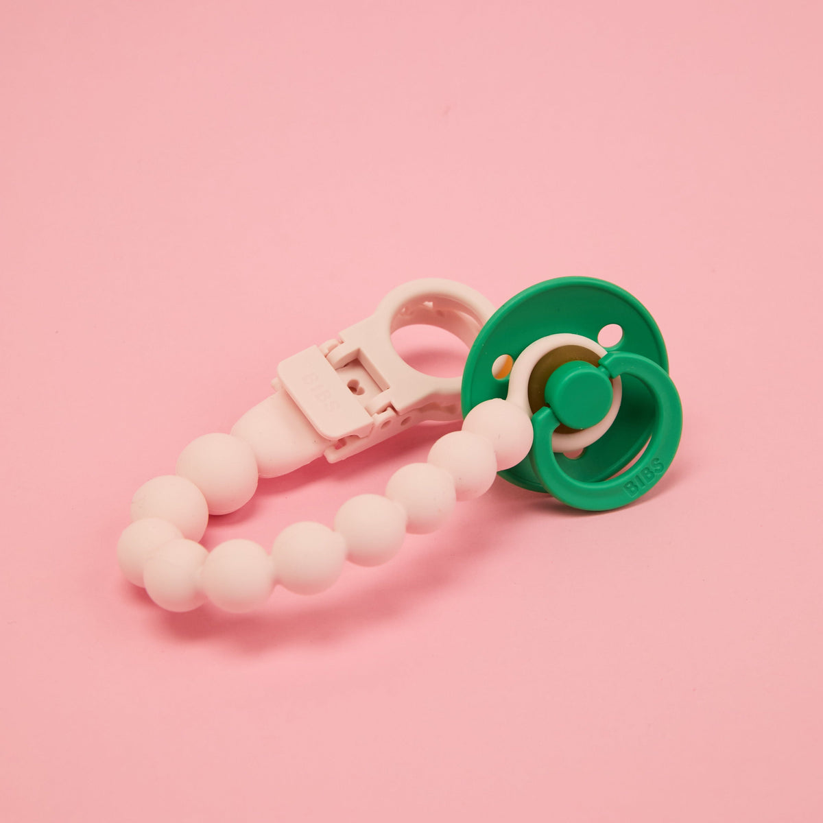 Pacifier Clip Beaded - Petal