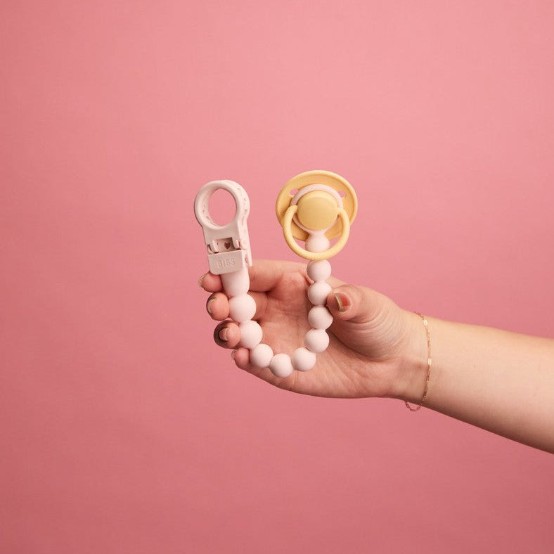 Pacifier Clip Beaded - Ivory
