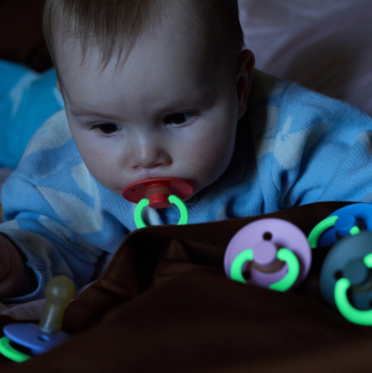 Colour GLOW Pacifiers 2 Pack - Hush/Grape