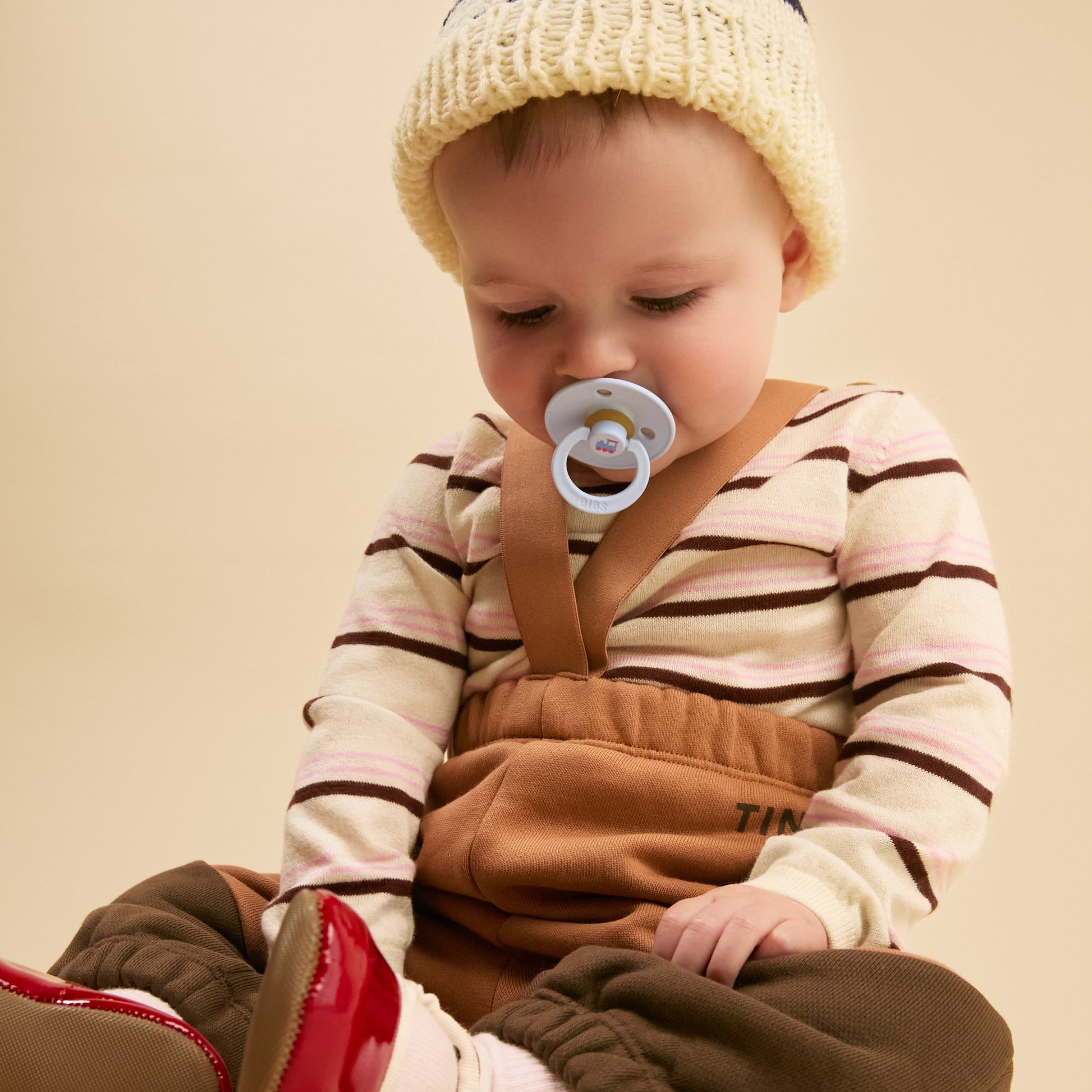 Colour Holiday Train Pacifier - Baby Blue