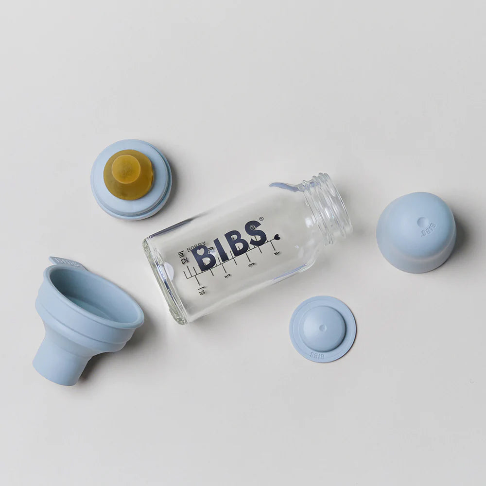 Baby Glass Bottle Complete Set 225ml - Mauve