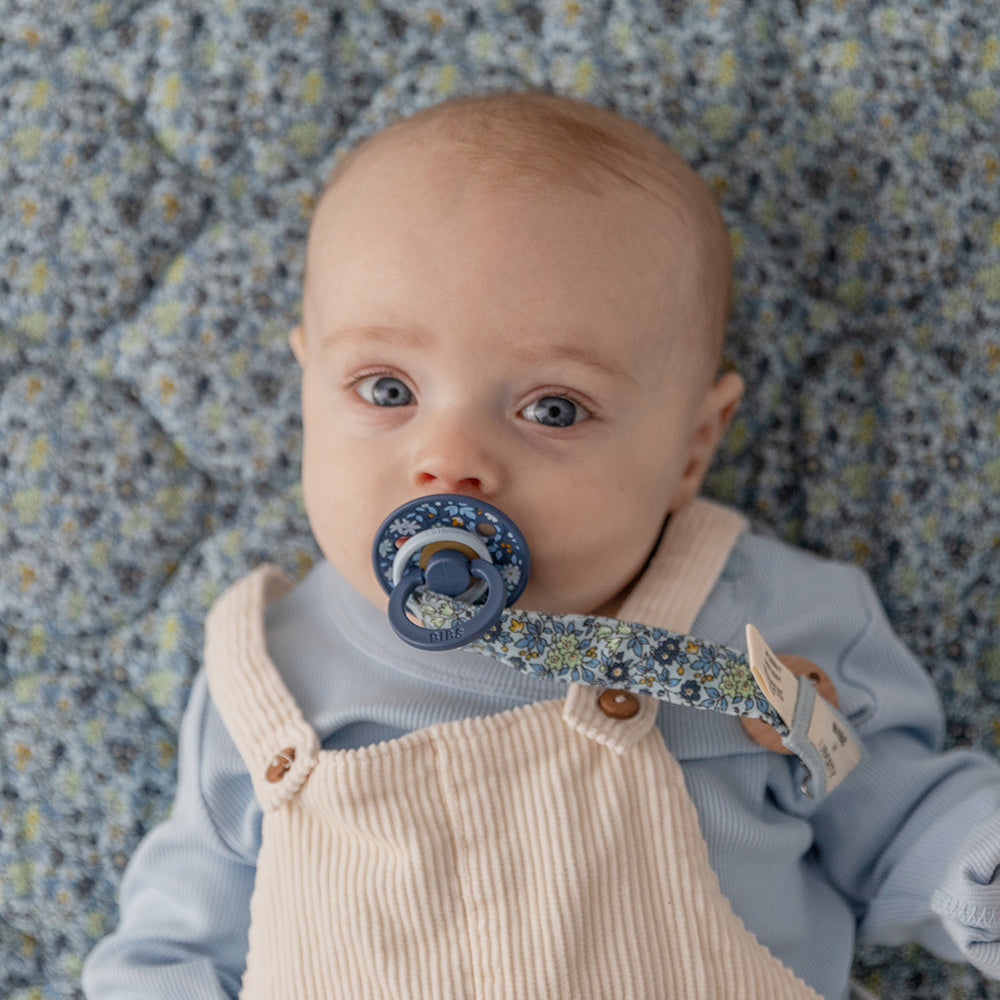 BIBS x LIBERTY Pacifier Clip - Capel Fossil Grey