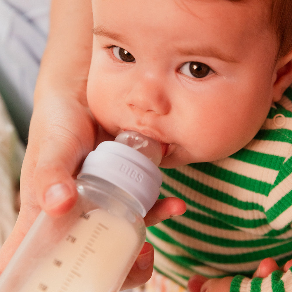 Baby Glass Bottle Set 8oz Silicone - Ivory