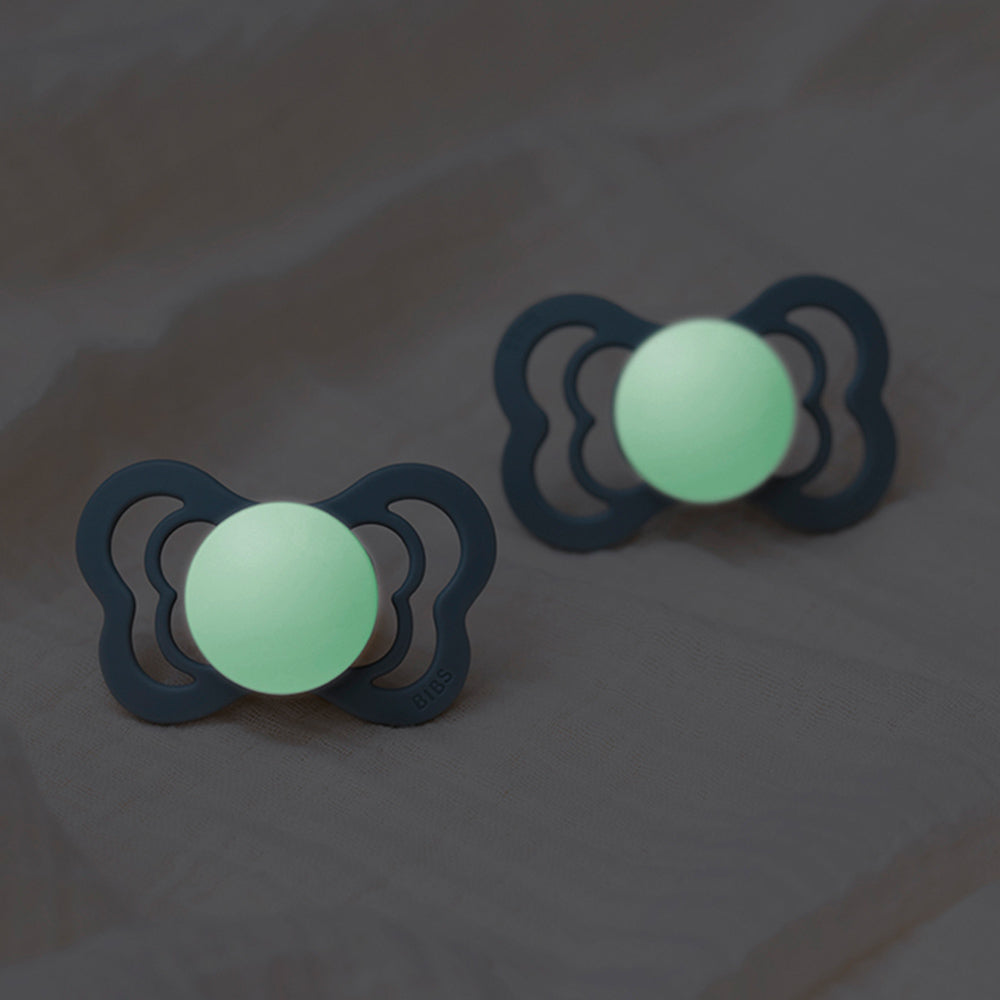 Supreme GLOW Pacifiers 2 Pack - Blush/Vanilla