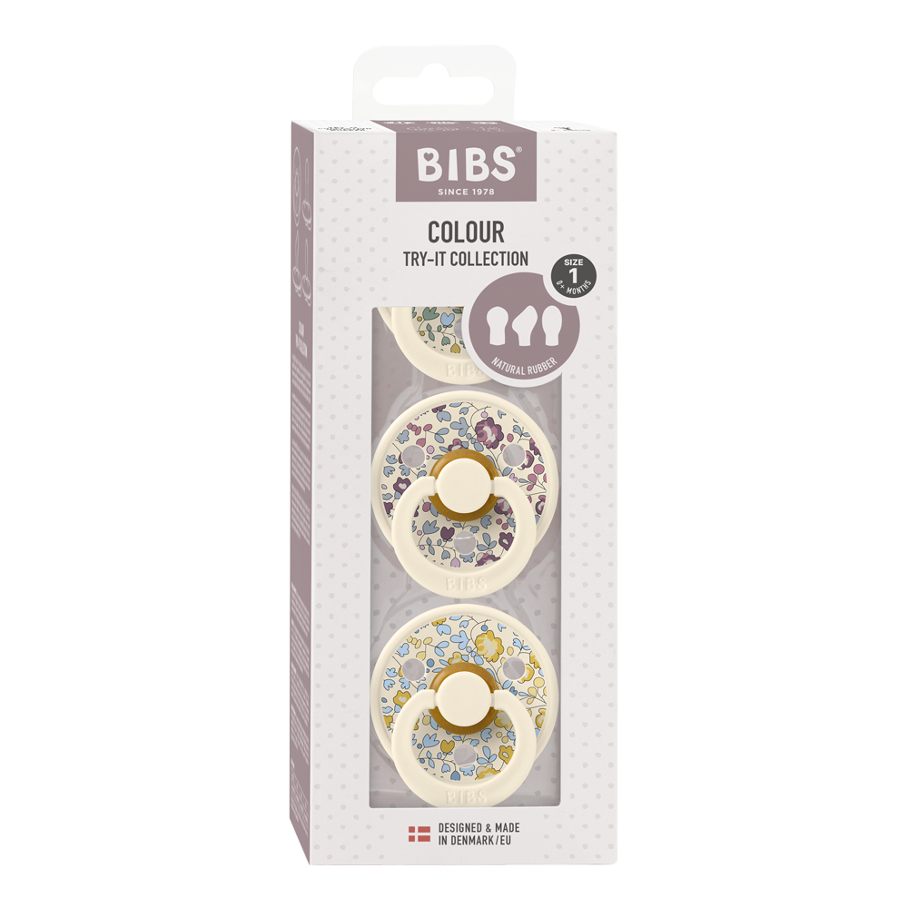 BIBS x LIBERTY New Baby Try-It Collection 3 Pack Eloise - Ivory