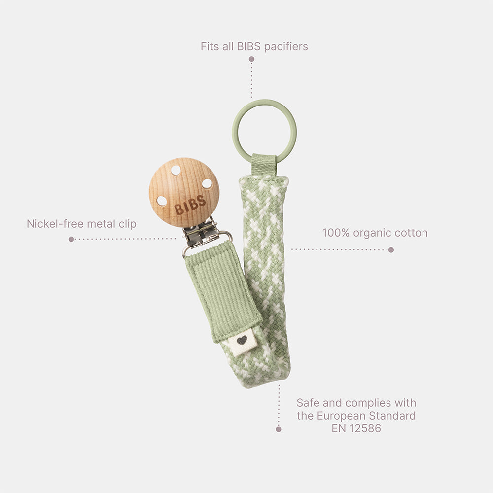 BIBS x Liberty Pacifier Clip Eloise Blush | bibsworld.com