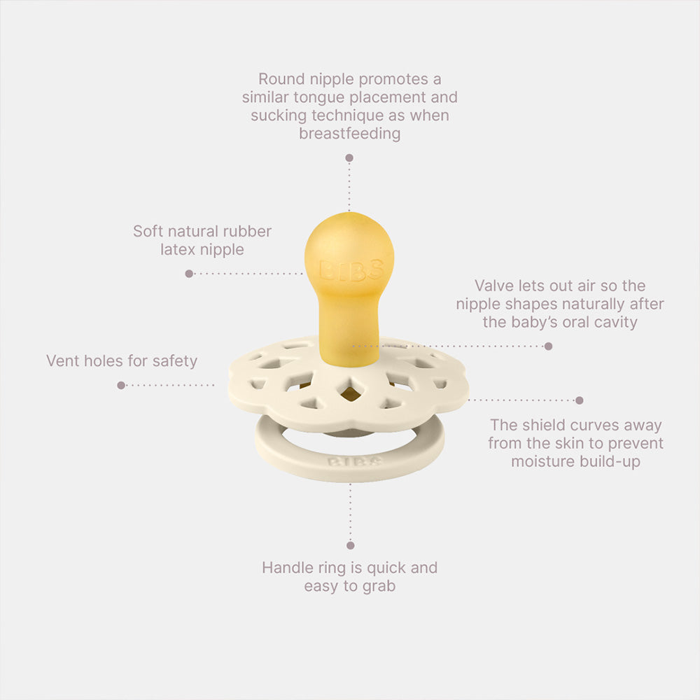 BIBS x LIBERTY Boheme Pacifiers 2 Pack Chloe Meadow - Ivory Mix